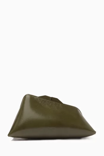 "8:30 PM'' Clutch Bag in Craquelè Leather