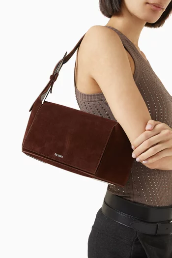 "7/7" Shoulder Bag in Suede