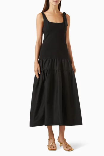 Drop-waist Maxi Dress in Jersey-knit
