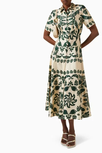 Floral-print Maxi Dress in Viscose