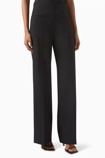 Wide-leg Suit Pants in Virgin Wool Blend