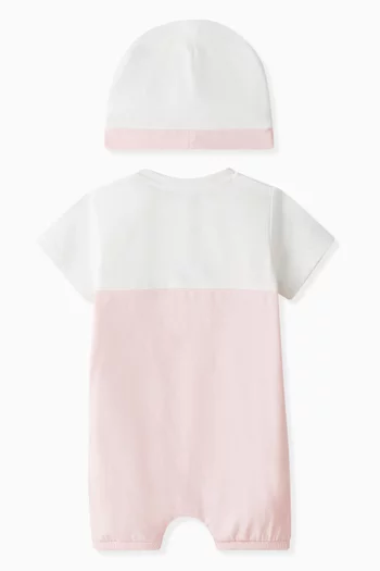 Teddy Logo Romper Gift Set in Cotton
