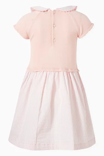 Teddy Bear Logo Dress in Cotton