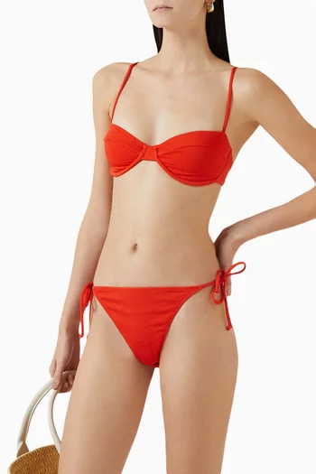 Balconette Bikini Top in Stretch Nylon
