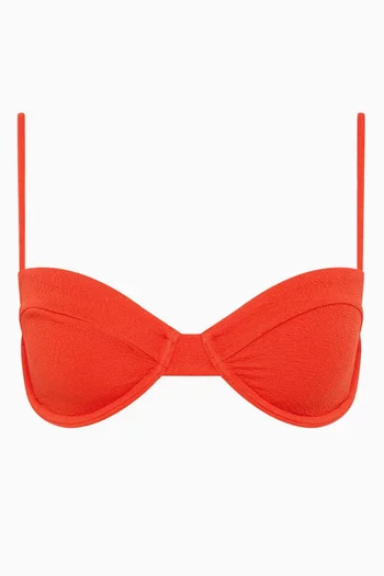 Balconette Bikini Top in Stretch Nylon
