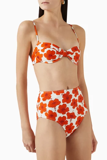 Balconette Bikini Top in Stretch Nylon