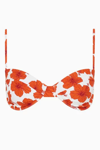 Balconette Bikini Top in Stretch Nylon