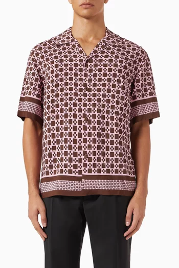 Cross Logo Shirt in Viscose