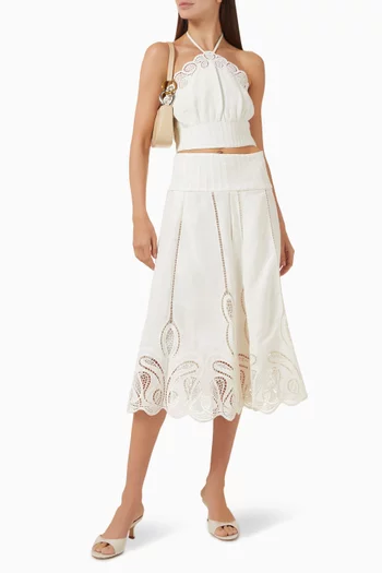 Mellie Halterneck Top in Linen Blend