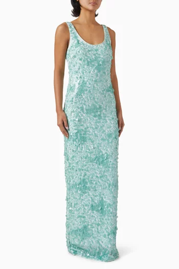 Bex Embellished Maxi Dress in Viscose