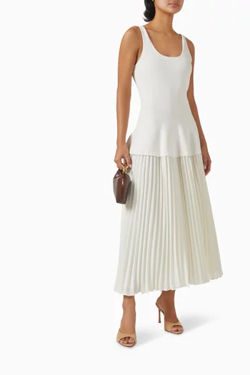 Allana Midi Dress in Knit Georgette