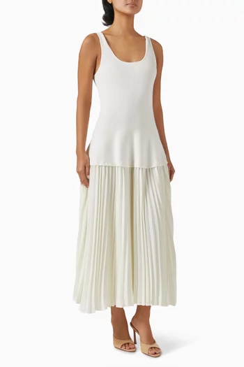 Allana Midi Dress in Knit Georgette