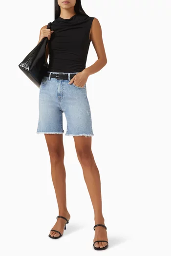 Dilan Distressed Shorts in Denim