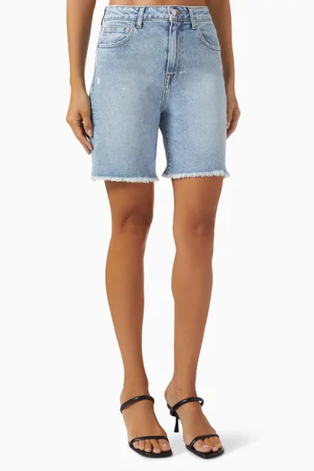 Dilan Distressed Shorts in Denim