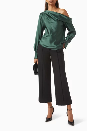 Alice One-shoulder Top in Satin