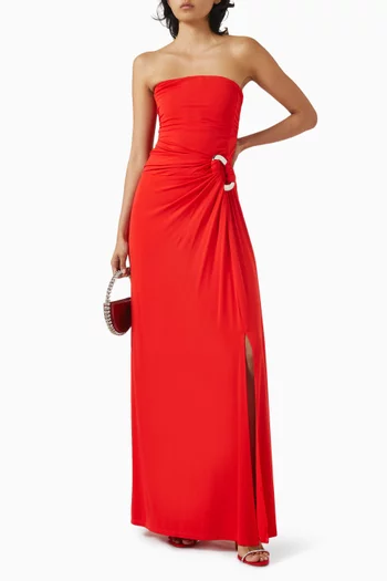 Emma Strapless Gown in Viscose Blend