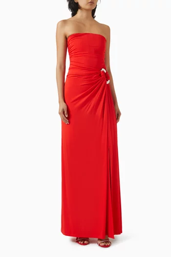 Emma Strapless Gown in Viscose Blend