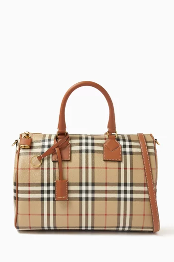 Medium Check Bowling Bag in Coated-canvas