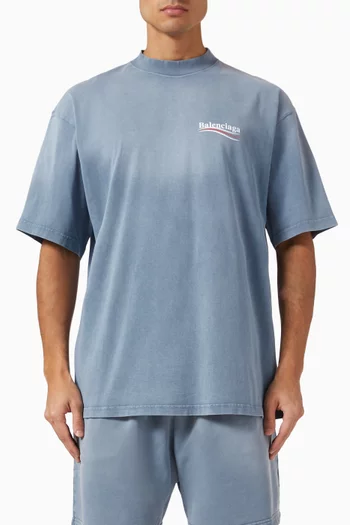 Political Campaign T-shirt in Vintage Jersey