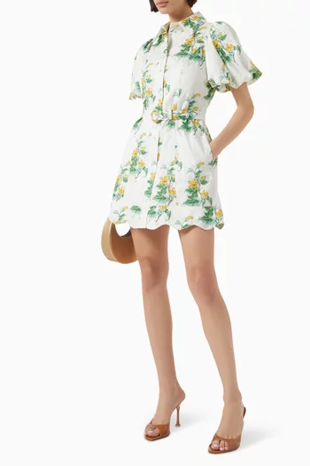 Demi Printed Mini Dress in Cotton