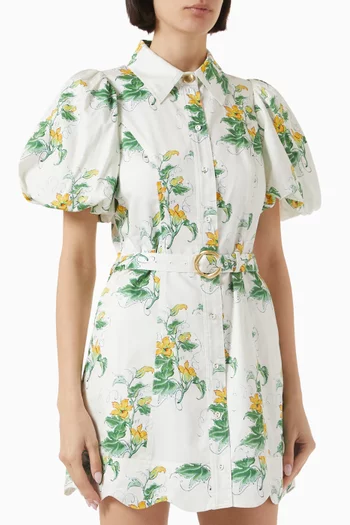 Demi Printed Mini Dress in Cotton