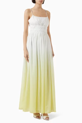 Acapella Ruched Dress in Tencel-blend