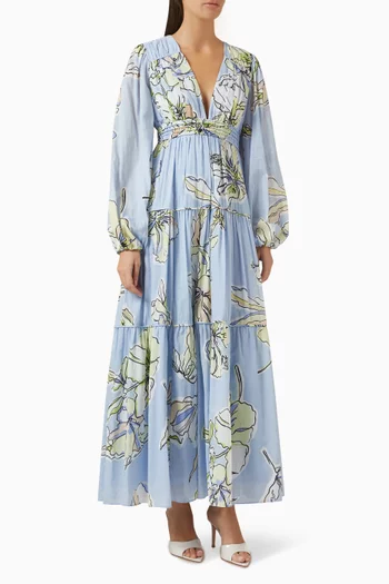 Romantica Voile Maxi Dress in Cotton