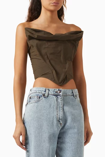Draped Corset in Satin