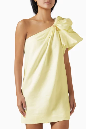 Cira Mini Dress in Linen Blend