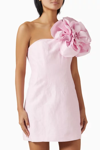 Florence Mini Dress in Linen Blend