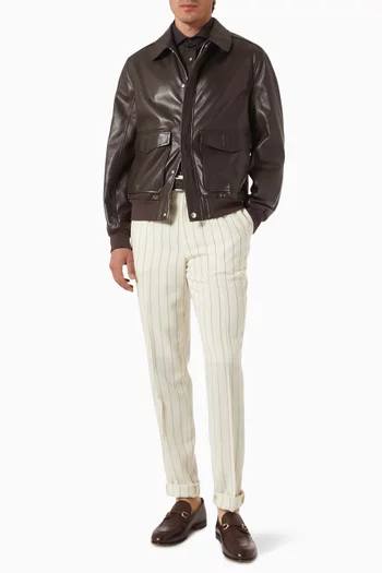 Western Shirt in Virgin Wool Poplin
