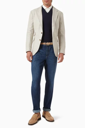 Deconstructed Cavallo Blazer in Linen-blend