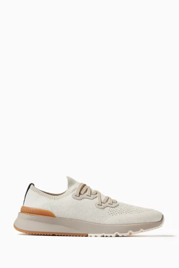 Sneakers in Cotton Chiné Knit