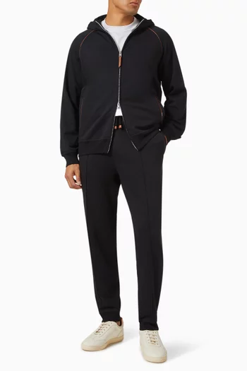 Zip Hoodie in Techno Cotton French Terry
