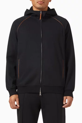 Zip Hoodie in Techno Cotton French Terry