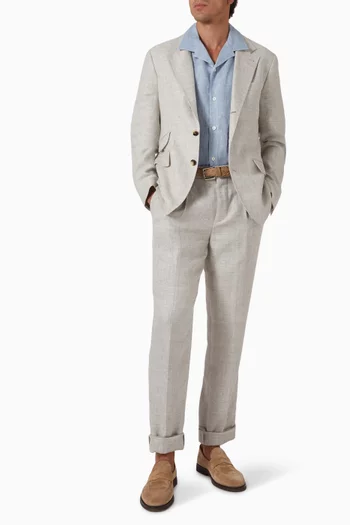 Short-sleeve Shirt in Linen