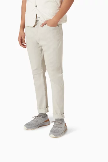 Lace-up Sneakers in Stretch Cotton Chiné Knit