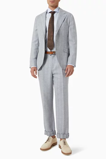 Spread Collar Shirt in Twill