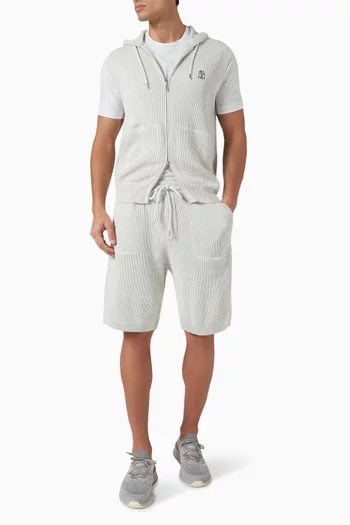 Bermuda Shorts in Cotton Knit