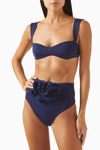 Flower Appliqué Bikini Briefs