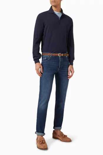 سترة بولو قطن منسوج