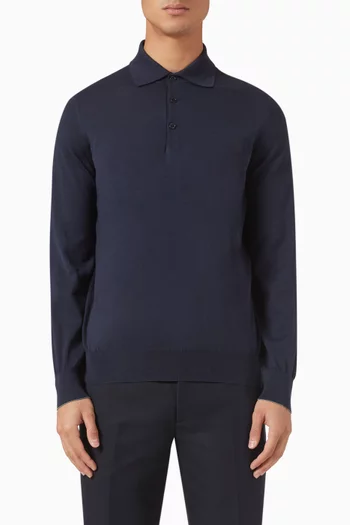 Polo Sweater in Cotton Knit
