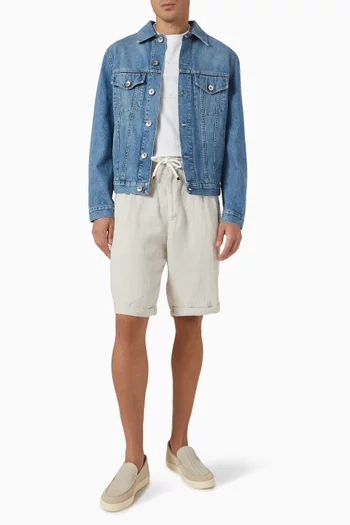 Bermuda Track Shorts in Linen