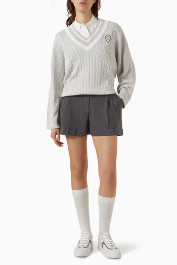 Cable-knit Sweater in Cotton