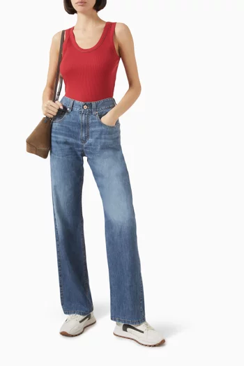 Tank Top in Ribbed-jersey