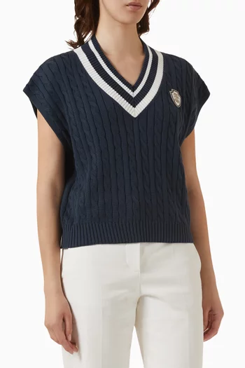 Cable-knit Sweater in Cotton