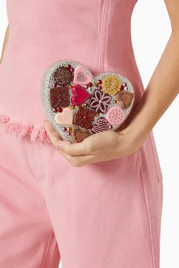 حقيبة يد تشوكليت بوكس على شكل قلب