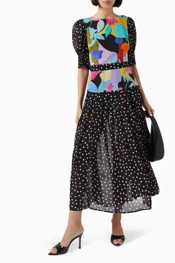 Cozi Midi Dress  in Silk