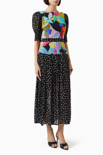Cozi Midi Dress  in Silk