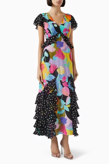 Thanvi Maxi Dress in Silk